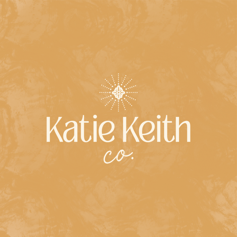 Katie Keith Primary logo on a yellow textured background