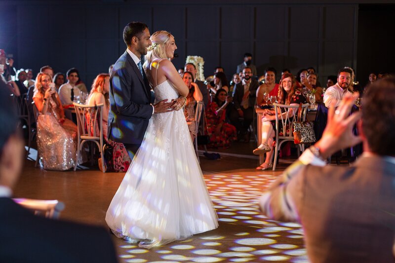 bride and groom share first dance at walden chicago