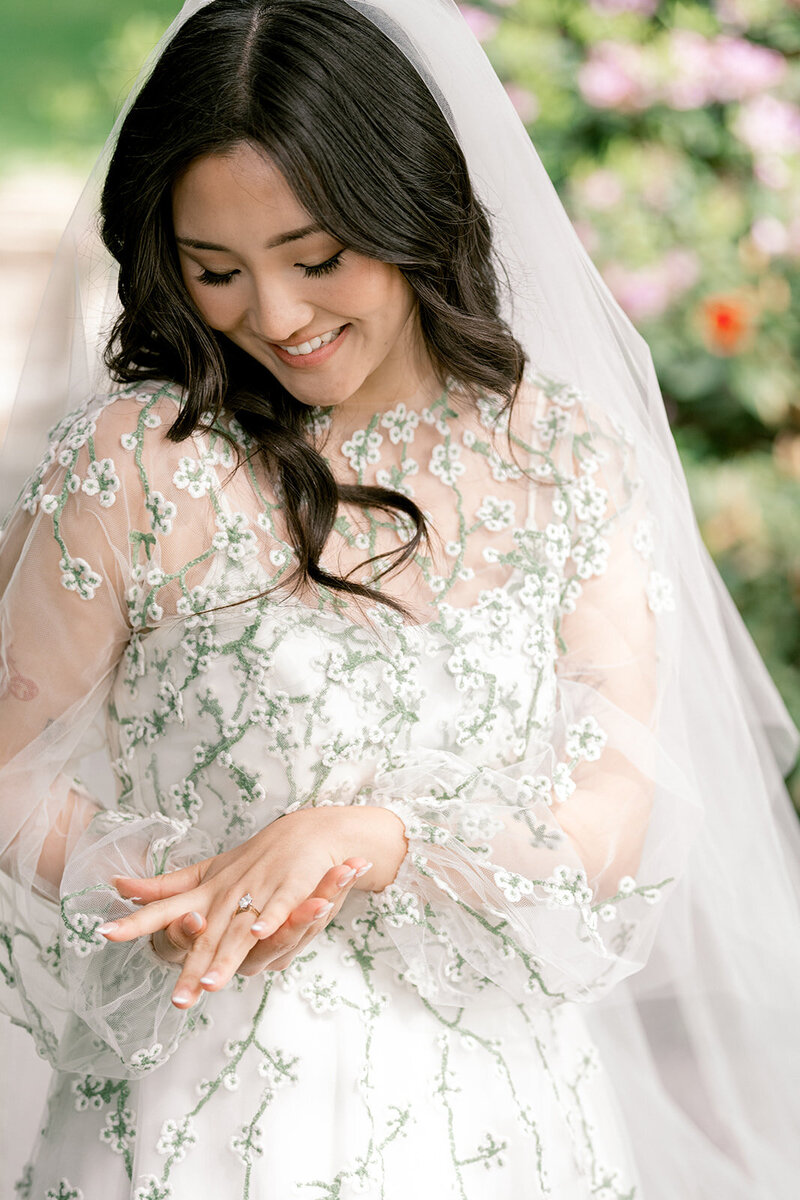 Bride with floral bouquet