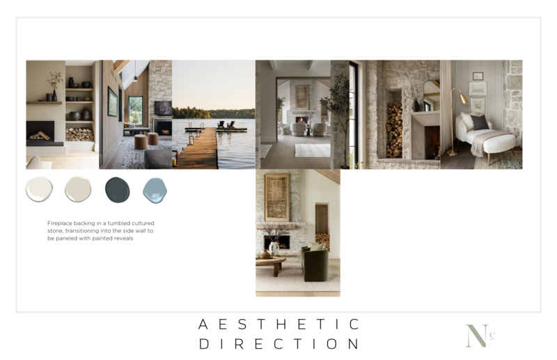 Interior styling direction board Vancouver home