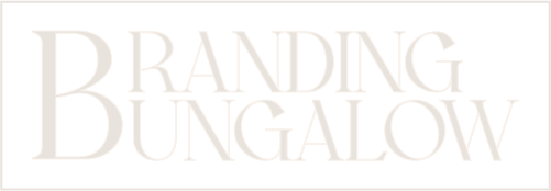 Branding Bungalow in gold serif typeface