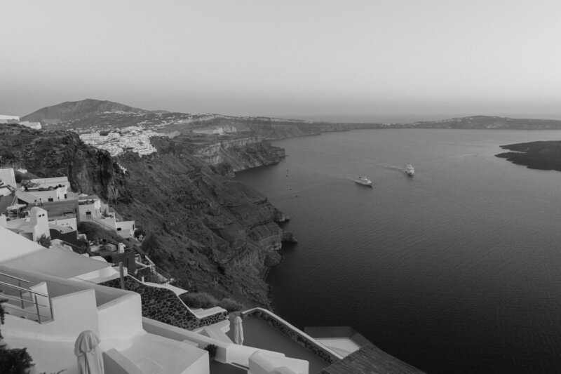 modern Minimalist for intimate wedding in santorini Greece