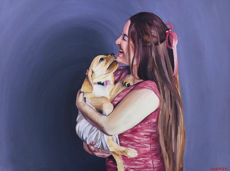 Woman and dog