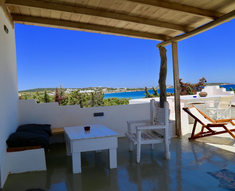 Views from the Common area at Okreblue Retreat Center in Paros, Greece