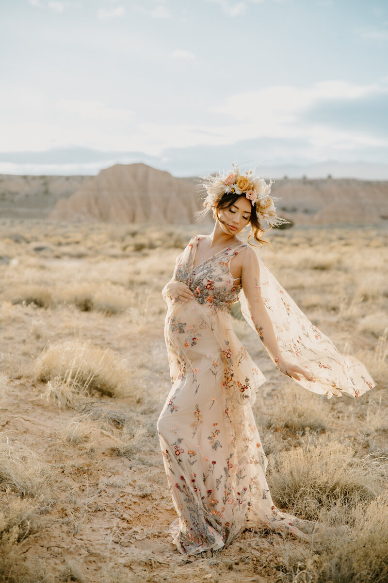 Mother in the desert