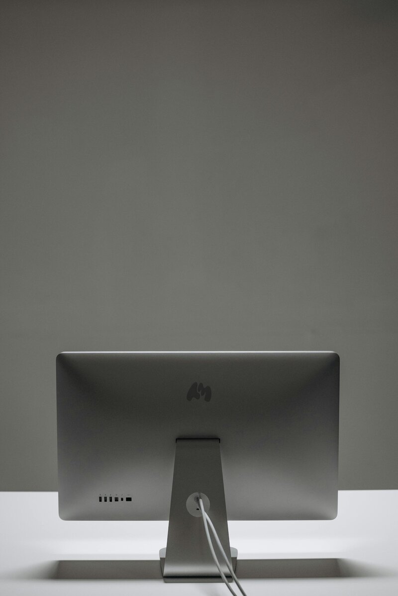 Tall grey computer inage