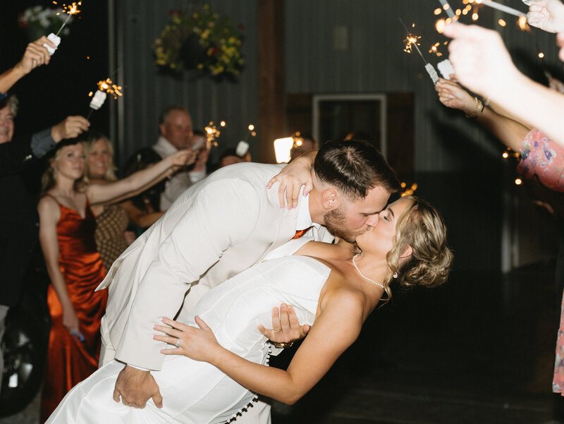 wedding sparkler send off photo