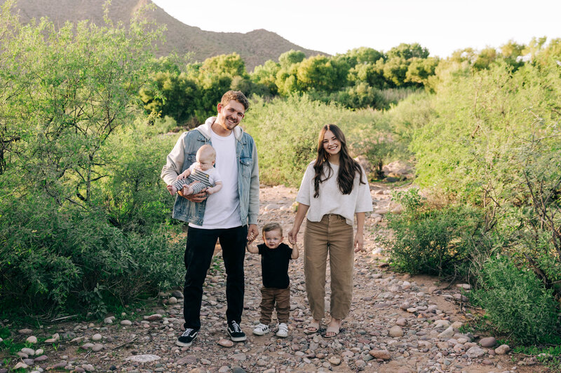 Personal trainers walking on street
