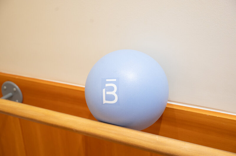 Barre 3 blue ball for branding + social content