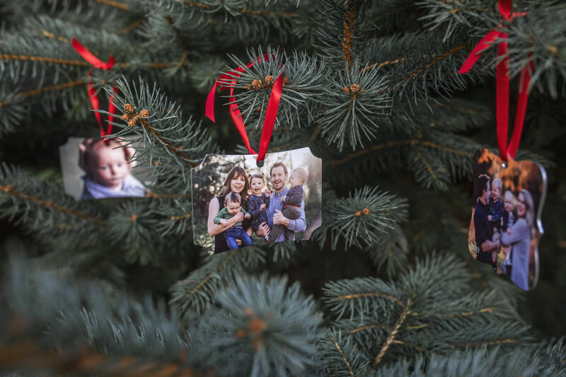 Custom photo ornaments  for family photos