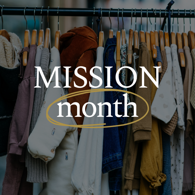 Graphic that says Mission Month