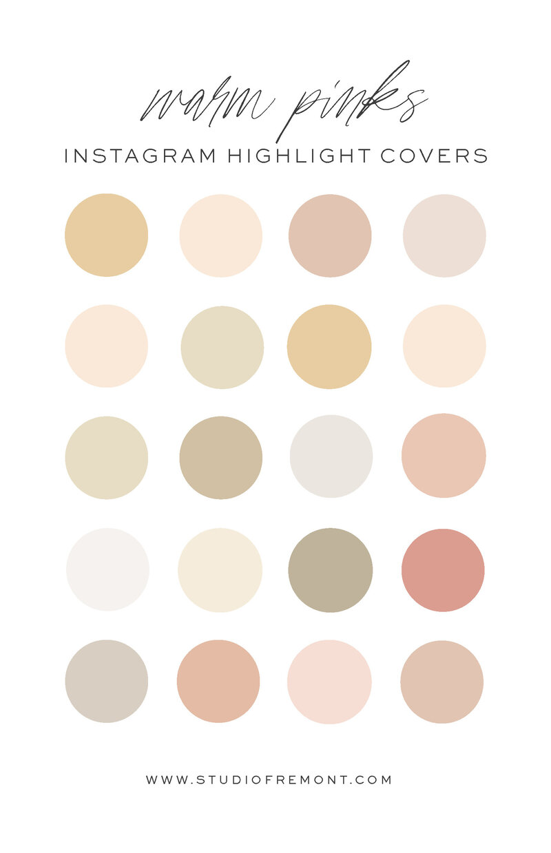 Warm Pinks Neutral Instagram Highlight Covers