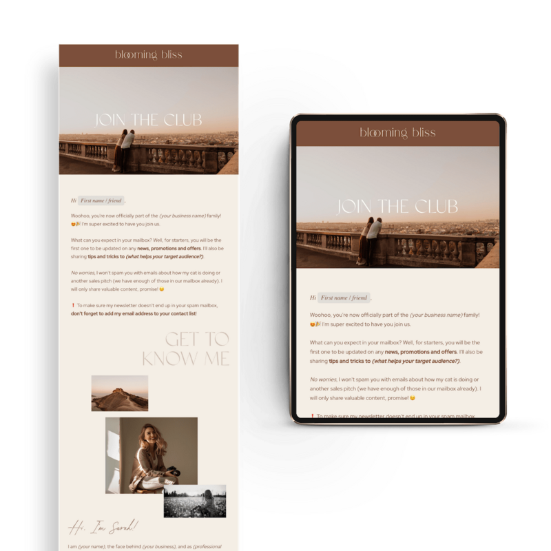 Flodesk email templates voor fotografen
