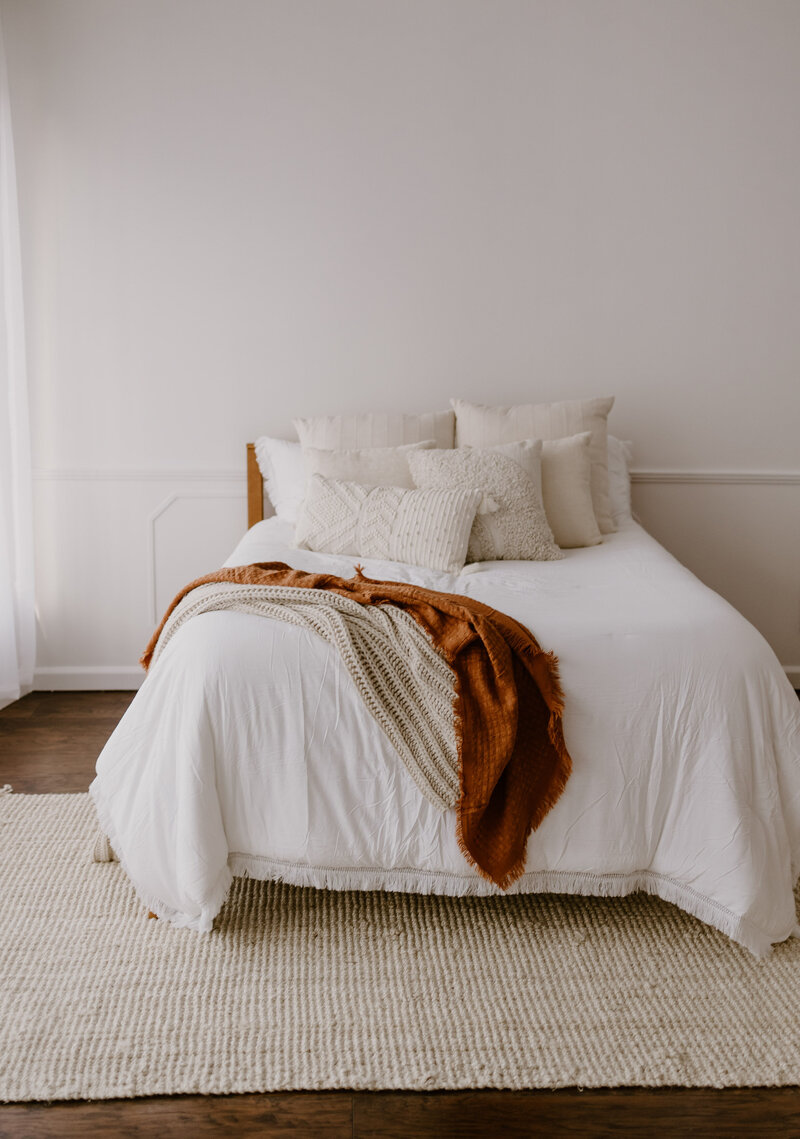 Sunlit Studio Co bed.