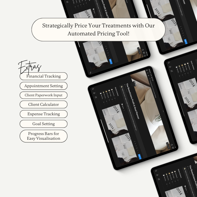 beauticians profit and goal planner