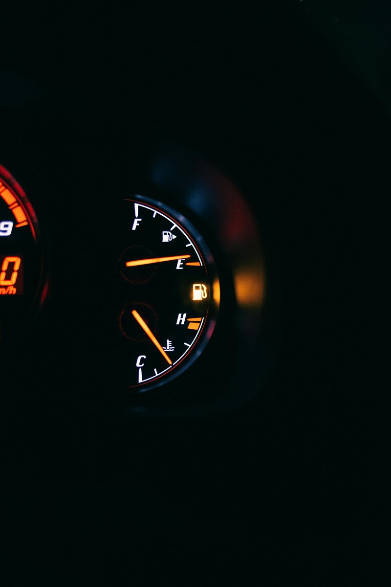 Gas light on