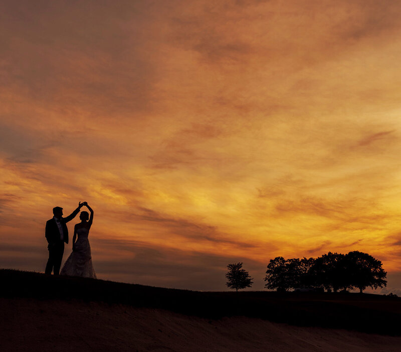 Trump National Golf Club Wedding | Groom Spinning Bride at Sunset | Bedminster, New Jersey