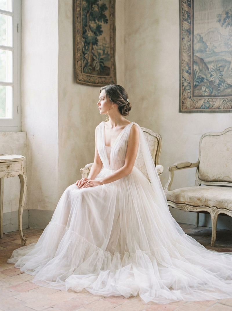 Firefly_Fine-art bridal film portrait captured in soft natural light. The bride in an etherea 198903