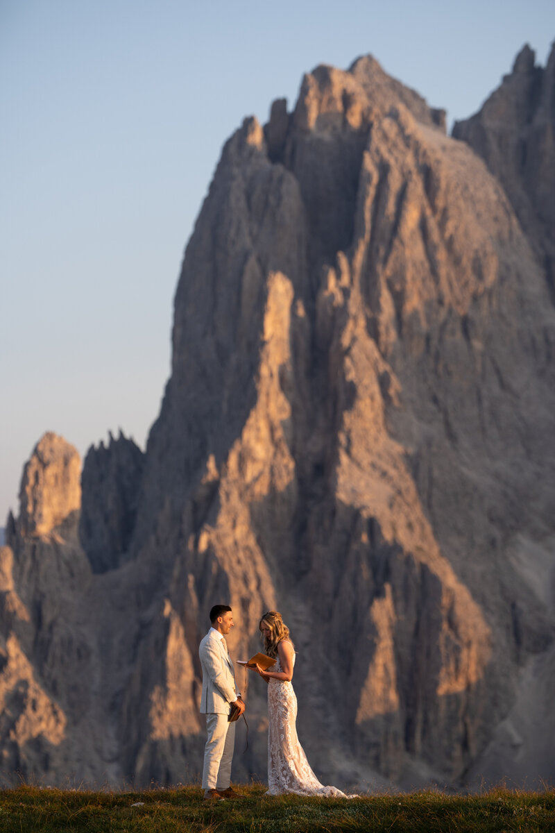 Helicoper Elopement Dolomites