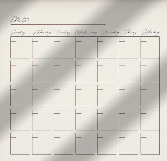 Quarterlty Calendar close up