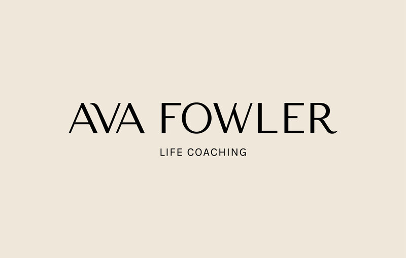 logo wordmark with life coaching text