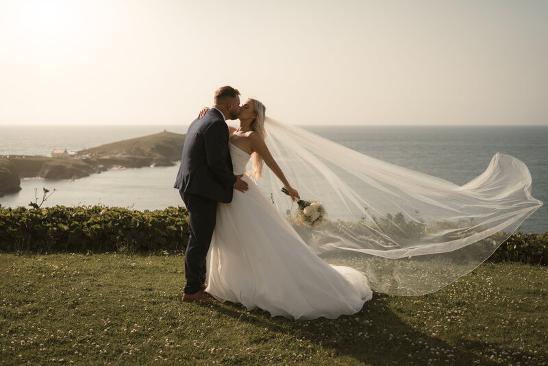 Wedding photos on a boat