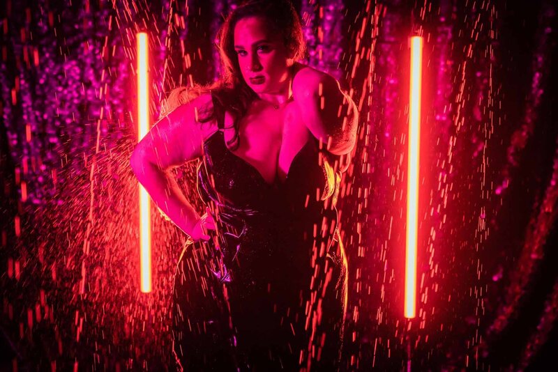 Rain Room set in a Norfolk boudoir studio