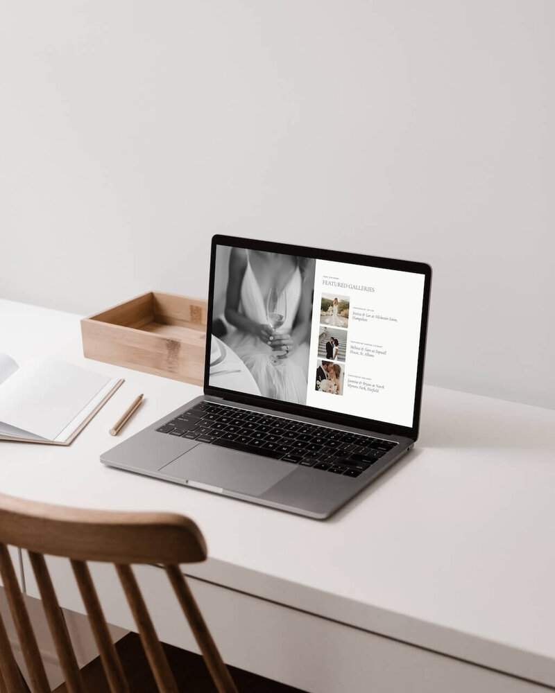 Mockup of Showit website template for photographers