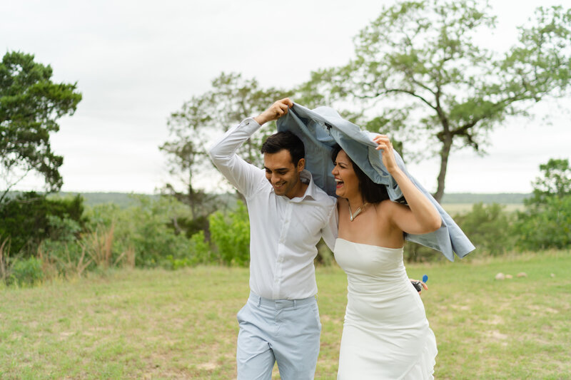 engaged couple having fun at their Austin Engagement session