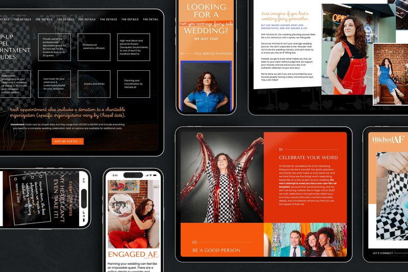 Phone mockup showing a photographer website.