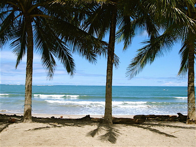 evening beach swimmers blue spirit costa rica