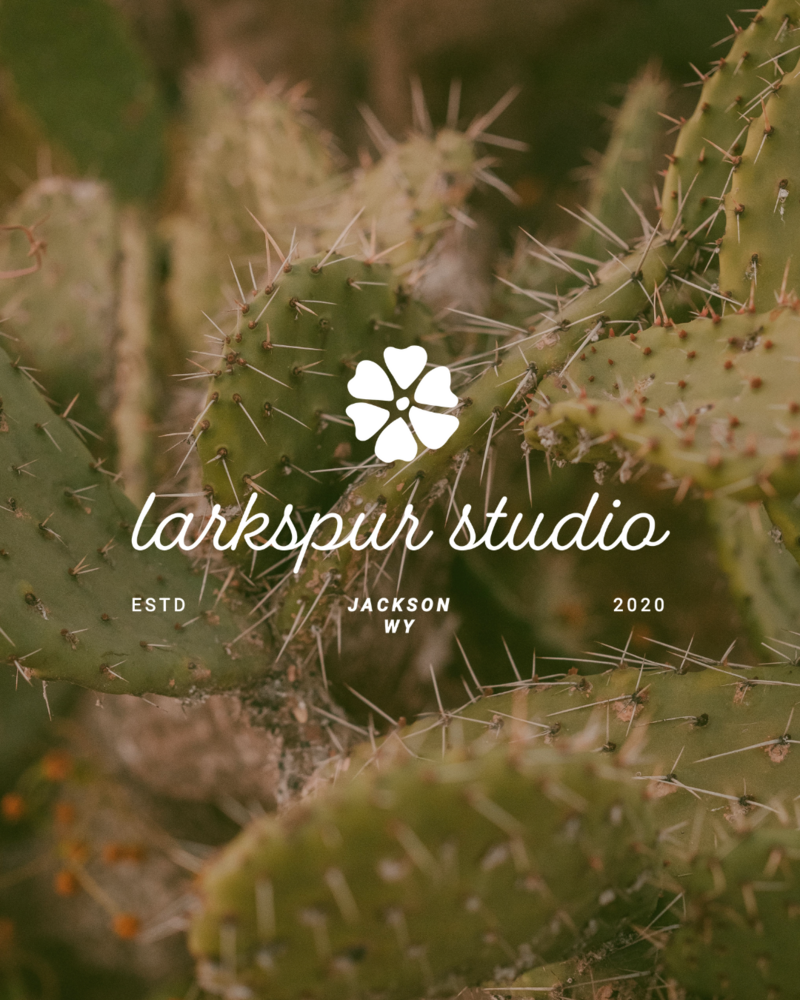 Retro, romantic, western branding for a western Wyoming floral studio.
