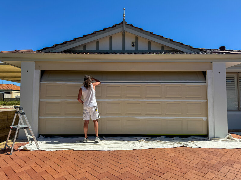 Garage door painting