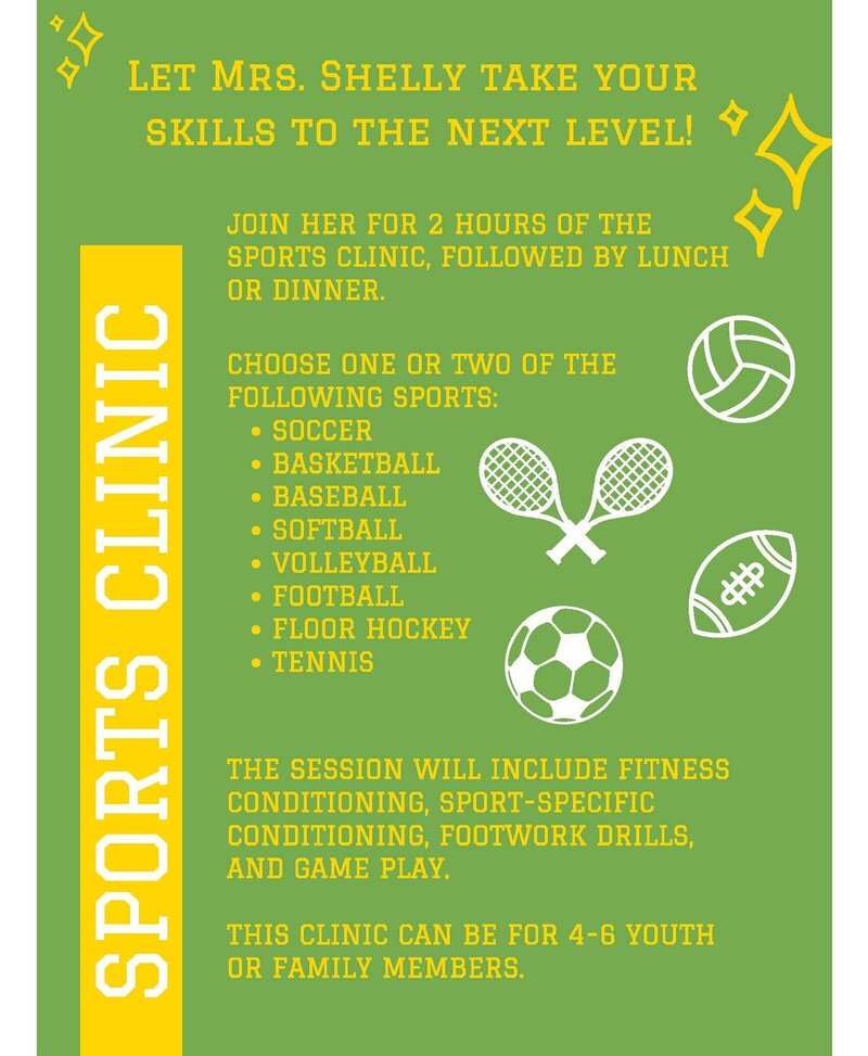 Sports Clinic with Mrs. Shelly