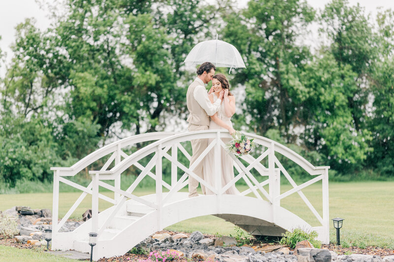 Maple Dell Acres Bowden Alberta Wedding Day - Rainy Wedding Portraits