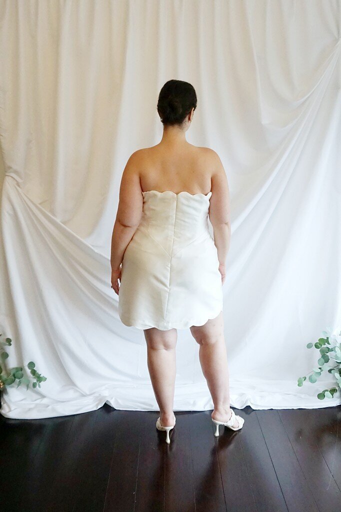 Plus size short fun wedding dress