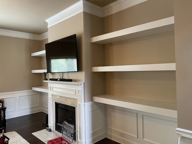 Living Room Built In Storage Shelves