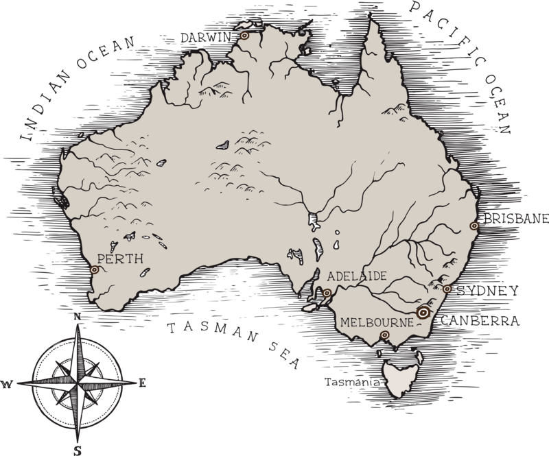 map of australia