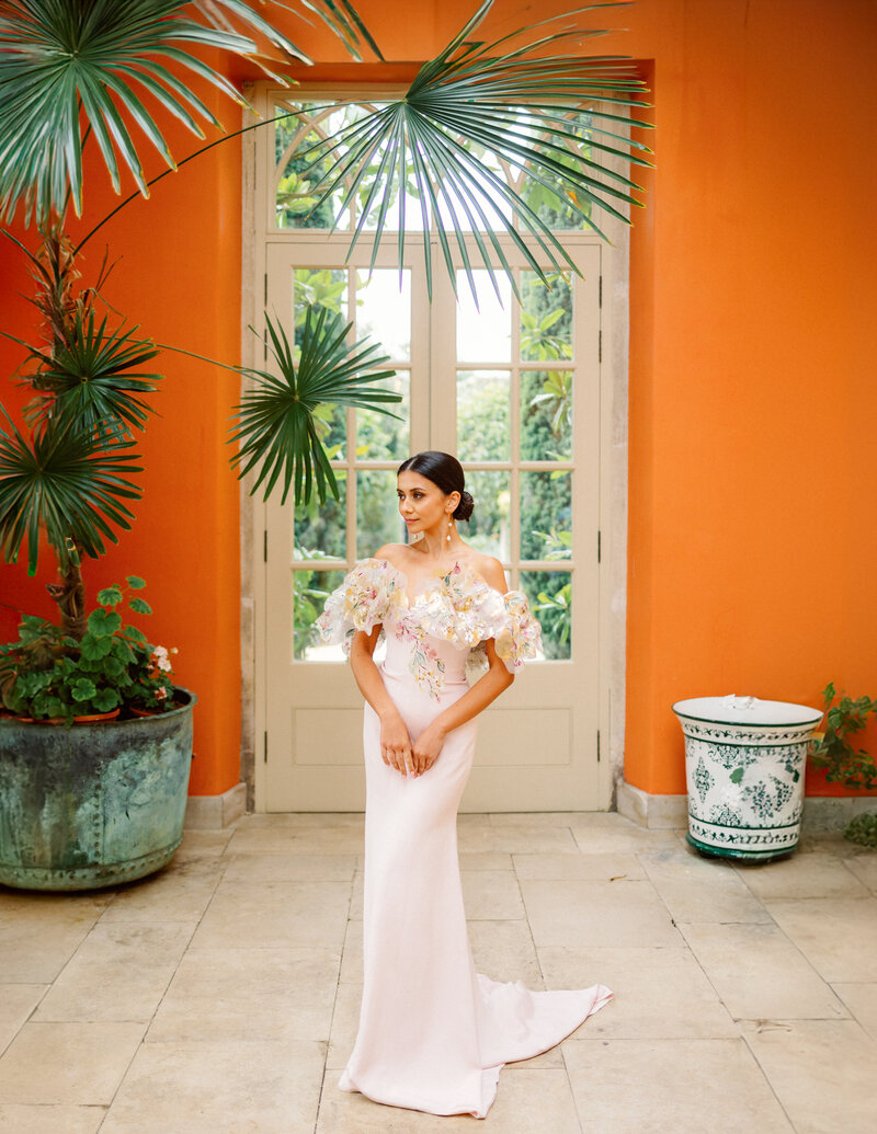 woman in designer dress