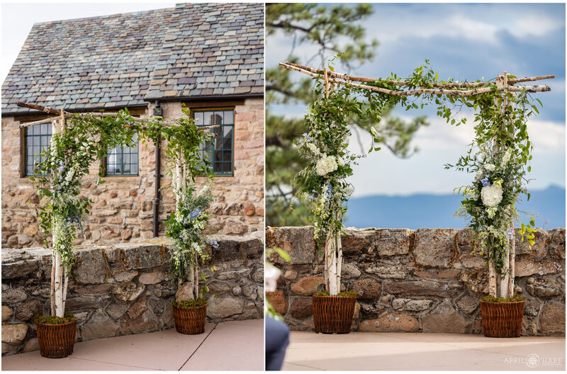 Wedding Arch at Cherokee Ranc and Castle in Sedalia Colorado