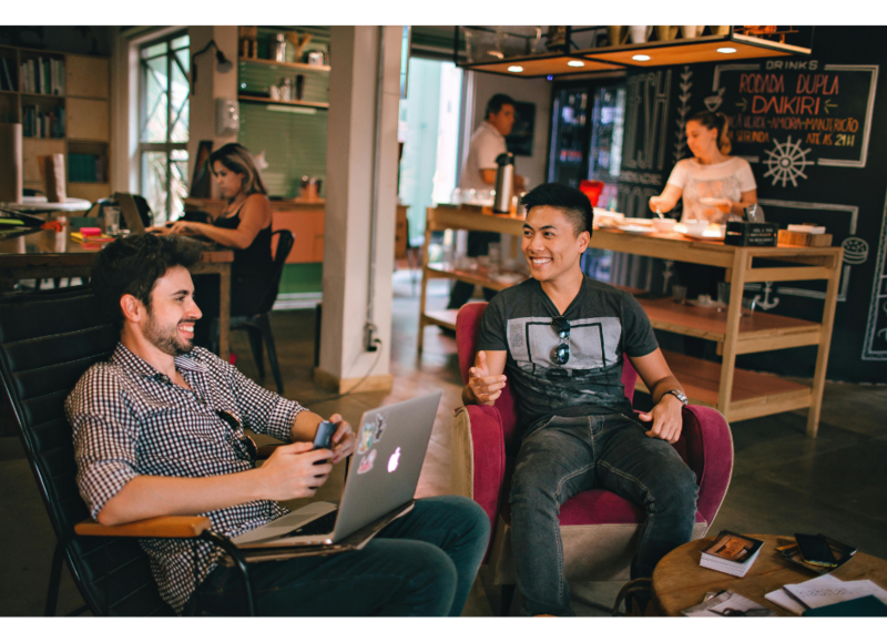 A man at a coffee shop