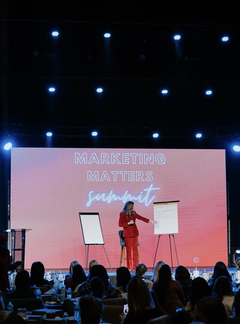 Macy McNeely presenting at the marketing matters conference