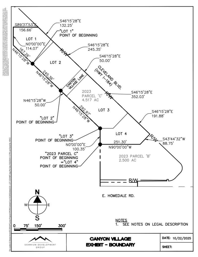 Civil site design and grading plan in Idaho