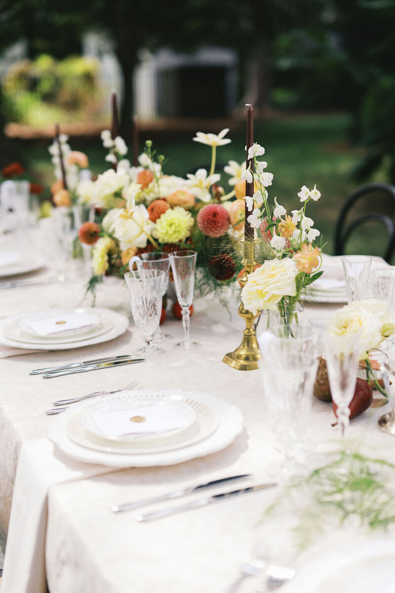 romantic elegant lush tablescape _Heights House Fall Wedding_Katie Stoltz_Photography