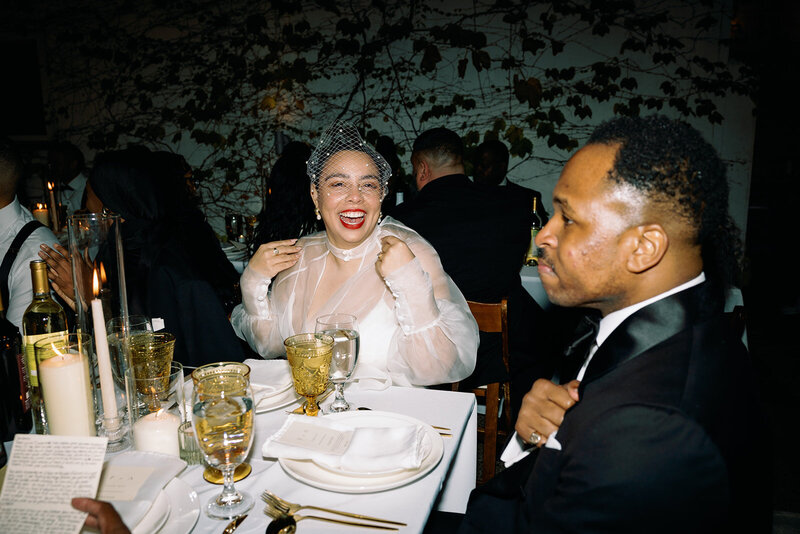 beautiful couple at city reception in philadelphia