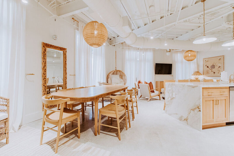 wood dining table and chairs