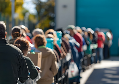 People in line