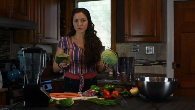 making kimchi
