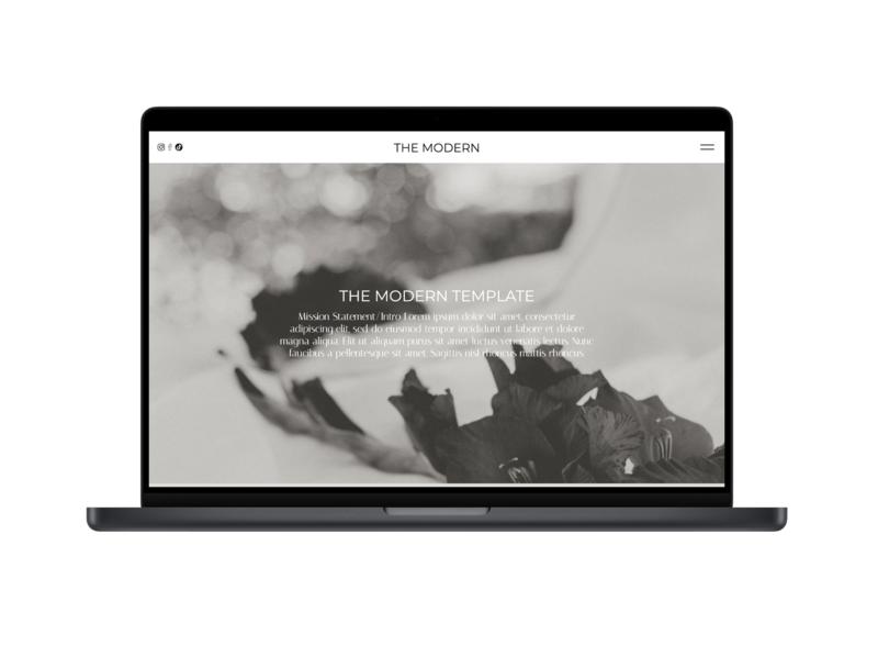 The Modern Showit Template Laptop Mockup