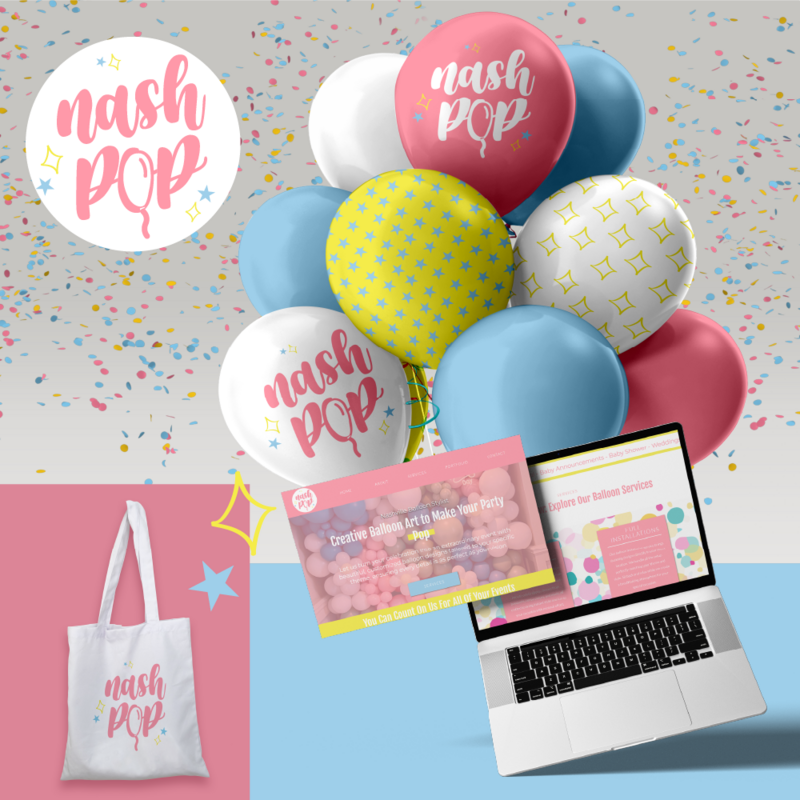 logo, colors, and fonts for female business owner